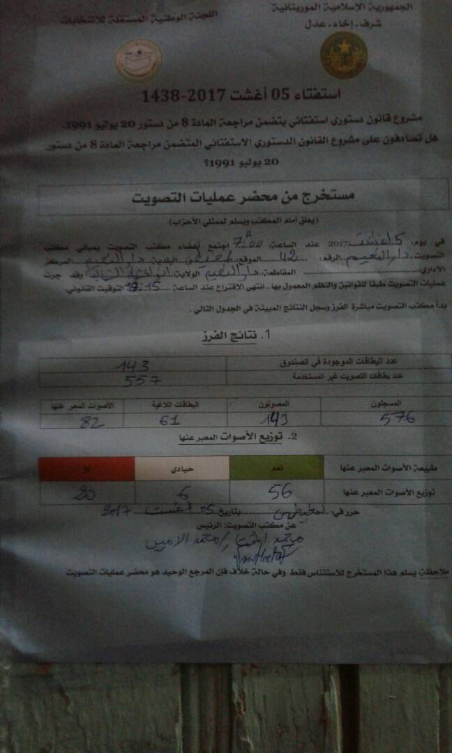 احد محاضر اللجنة المستقلة للانتخابات